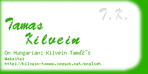 tamas kilvein business card